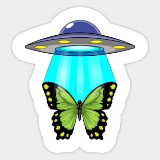 Butterfly Spaceship Space Sticker